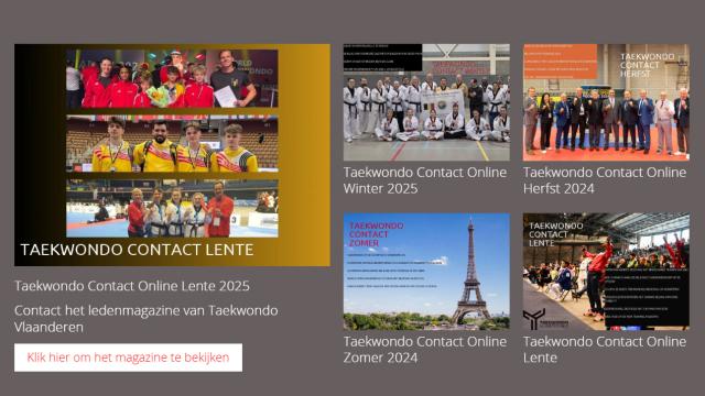 Archief covers Taekwondo Vlaanderen